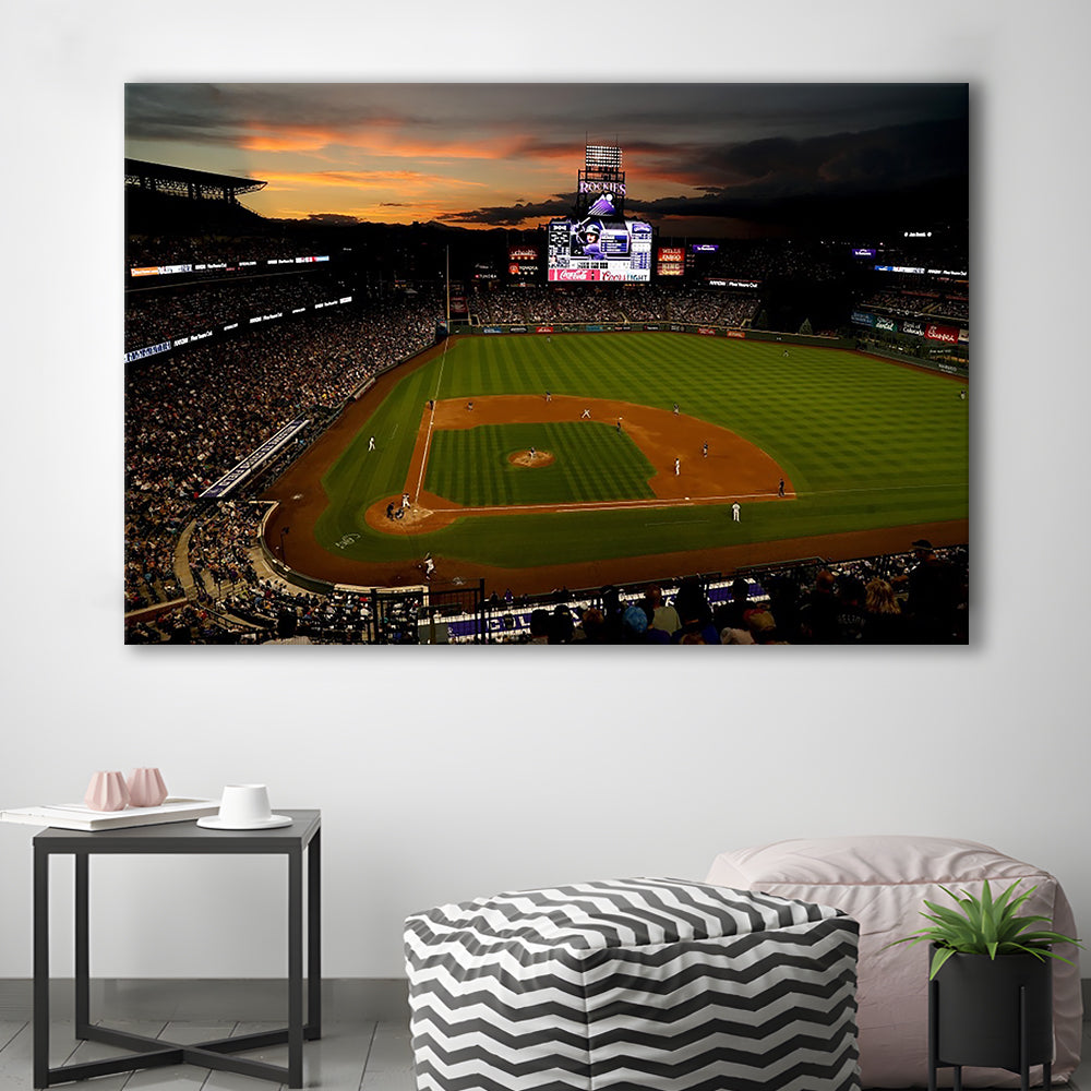 Coors Field Colorado Rockies, Stadium Canvas, Sport Art, Gift for him, Man Cave Decor, Art Print, Canvas Print Wall Art