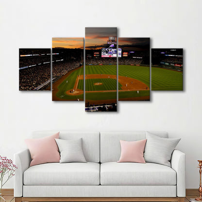 Coors Field Colorado Rockies, Stadium Canvas, Sport Art, Gift for him, 5 Panel, Large Canvas, Canvas Print Wall Art