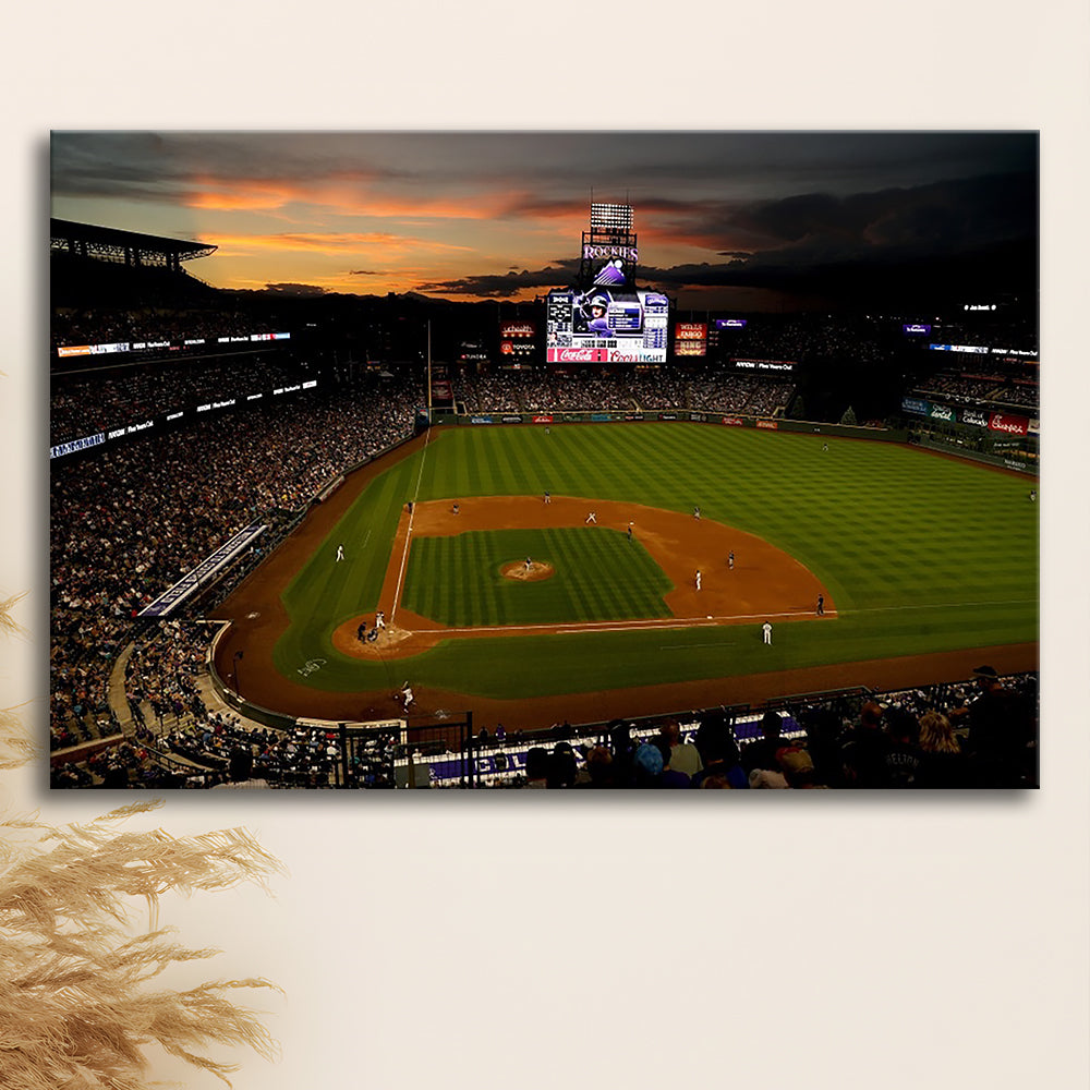 Coors Field Colorado Rockies, Stadium Canvas, Sport Art, Gift for him, Man Cave Decor, Art Print, Canvas Print Wall Art
