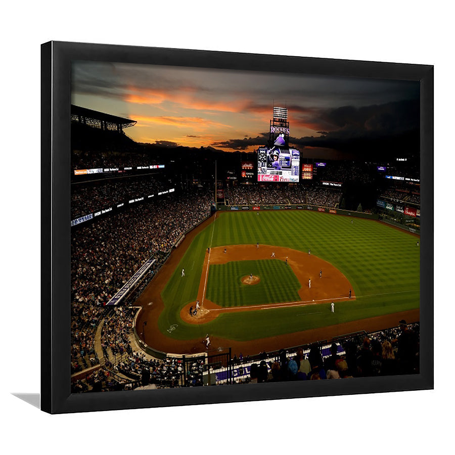 Coors Field Colorado Rockies, Stadium Canvas, Sport Art, Gift for him, Framed Art Print Wall Decor, Picture Framed
