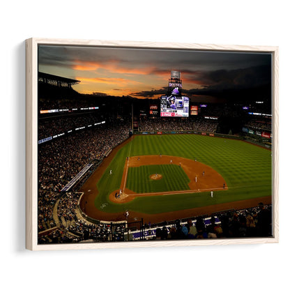 Coors Field Colorado Rockies, Stadium Canvas, Sport Art, Framed Canvas Print Wall Art, Floating Frame