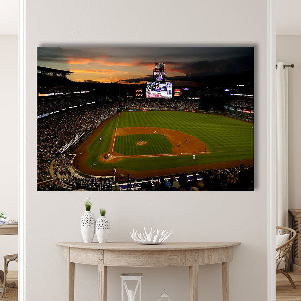 Coors Field Colorado Rockies, Stadium Canvas, Sport Art, Gift for him, Man Cave Decor, Art Print, Canvas Print Wall Art