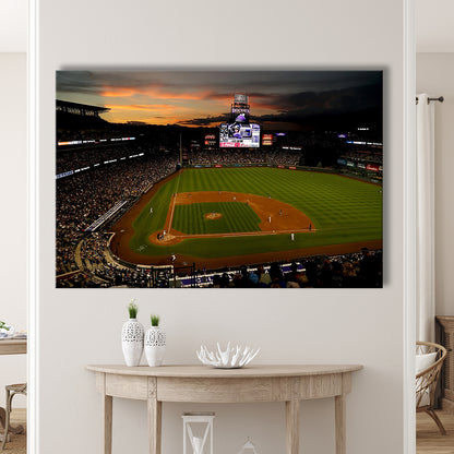Coors Field Colorado Rockies, Stadium Canvas, Sport Art, Gift for him, Man Cave Decor, Art Print, Canvas Print Wall Art