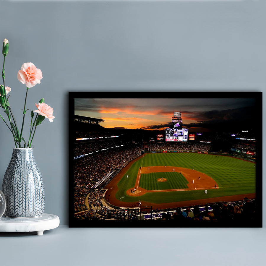 Coors Field Colorado Rockies, Stadium Canvas, Sport Art, Gift for him, Framed Art Print Wall Decor, Picture Framed