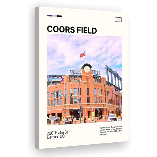 Coors Field Print, Colorado Rockies Stadium Canvas Art, Fan Gifts, Sport Art, Canvas Print Wall Art