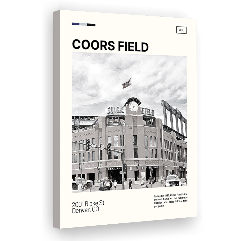 Coors Field Print, Colorado Rockies Stadium Canvas Art100, Fan Gifts, Sport Art, Canvas Print Wall Art