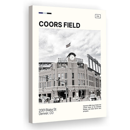 Coors Field Print, Colorado Rockies Stadium Canvas Art100, Fan Gifts, Sport Art, Canvas Print Wall Art