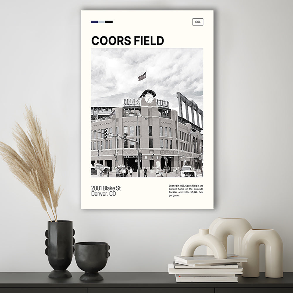 Coors Field Print, Colorado Rockies Stadium Canvas Art100, Fan Gifts, Sport Art, Canvas Print Wall Art