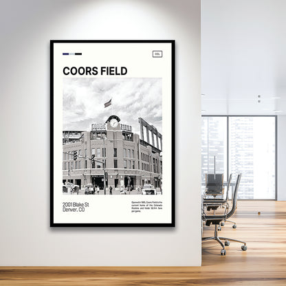 Coors Field Print, Colorado Rockies Stadium Art100, Gifts for him, Sport Art, Framed Art Print Wall Decor