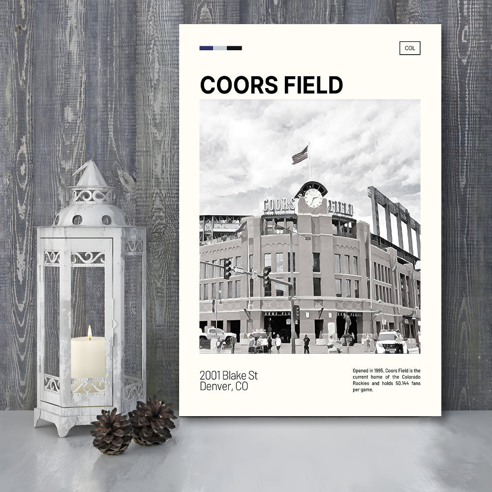Coors Field Print, Colorado Rockies Stadium Canvas Art100, Fan Gifts, Sport Art, Canvas Print Wall Art