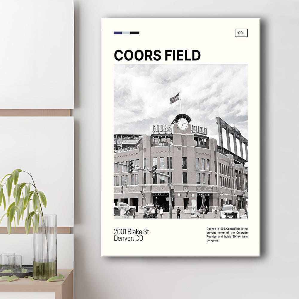 Coors Field Print, Colorado Rockies Stadium Canvas Art100, Fan Gifts, Sport Art, Canvas Print Wall Art
