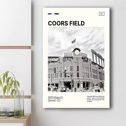 Coors Field Print, Colorado Rockies Stadium Canvas Art100, Fan Gifts, Sport Art, Canvas Print Wall Art