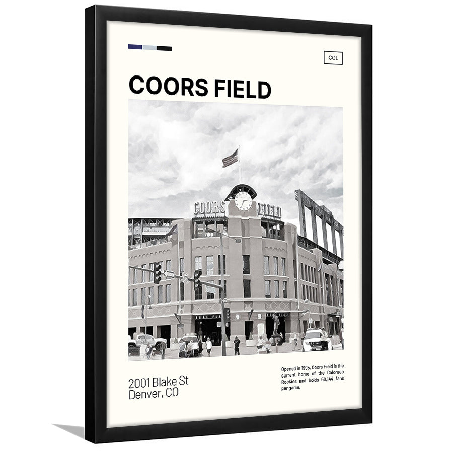 Coors Field Print, Colorado Rockies Stadium Art100, Gifts for him, Sport Art, Framed Art Print Wall Decor