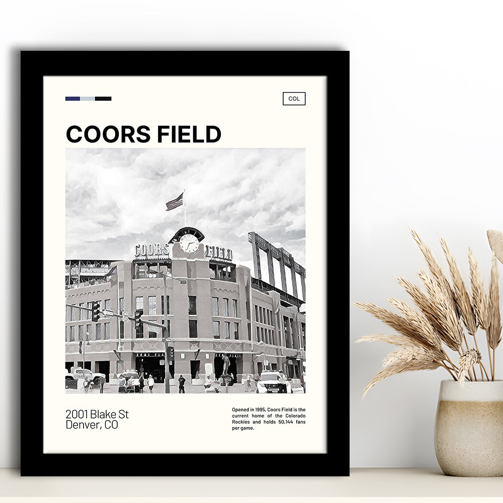 Coors Field Print, Colorado Rockies Stadium Art100, Gifts for him, Sport Art, Framed Art Print Wall Decor