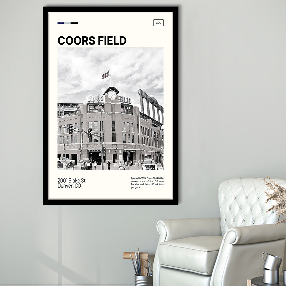 Coors Field Print, Colorado Rockies Stadium Art100, Gifts for him, Sport Art, Framed Art Print Wall Decor