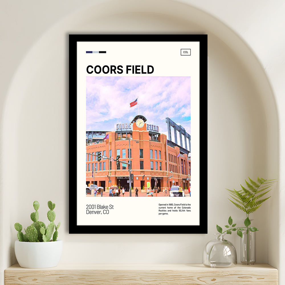 Coors Field Print, Colorado Rockies Stadium Art, Gifts for him, Sport Art, Framed Art Print Wall Decor