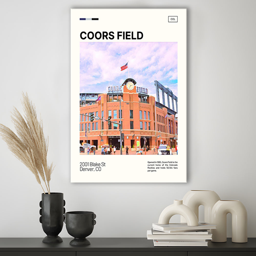 Coors Field Print, Colorado Rockies Stadium Canvas Art, Fan Gifts, Sport Art, Canvas Print Wall Art