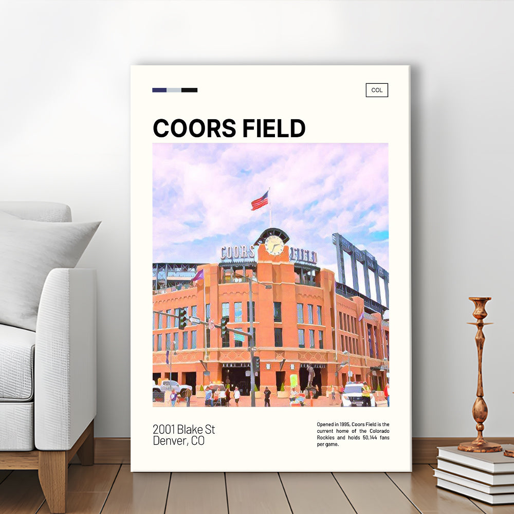 Coors Field Print, Colorado Rockies Stadium Canvas Art, Fan Gifts, Sport Art, Canvas Print Wall Art