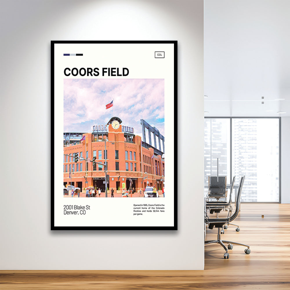 Coors Field Print, Colorado Rockies Stadium Art, Gifts for him, Sport Art, Framed Art Print Wall Decor