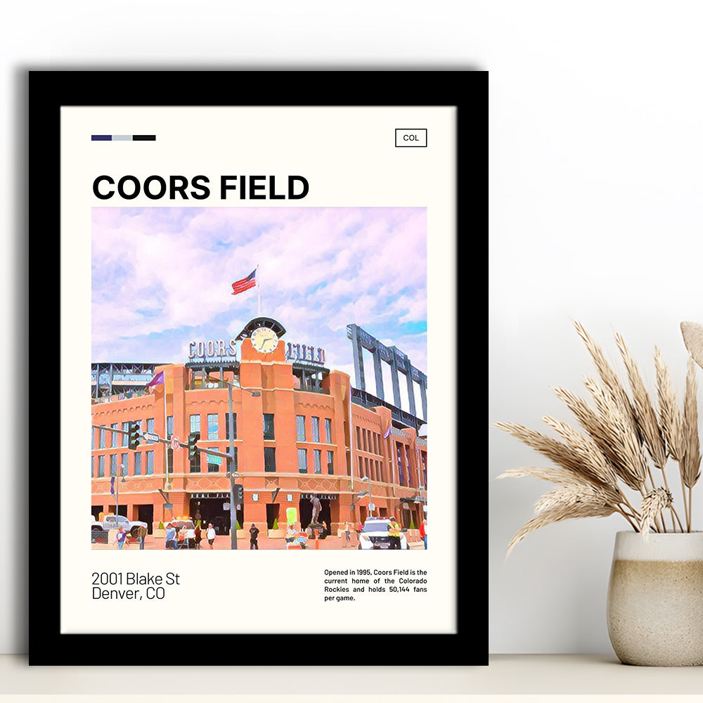 Coors Field Print, Colorado Rockies Stadium Art, Gifts for him, Sport Art, Framed Art Print Wall Decor