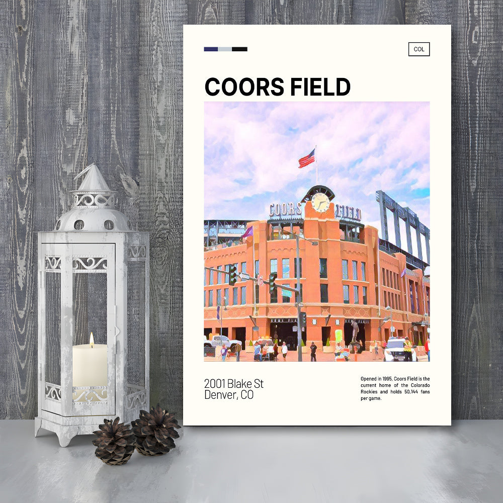 Coors Field Print, Colorado Rockies Stadium Canvas Art, Fan Gifts, Sport Art, Canvas Print Wall Art