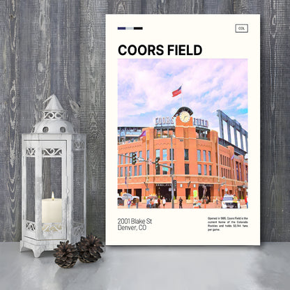 Coors Field Print, Colorado Rockies Stadium Canvas Art, Fan Gifts, Sport Art, Canvas Print Wall Art