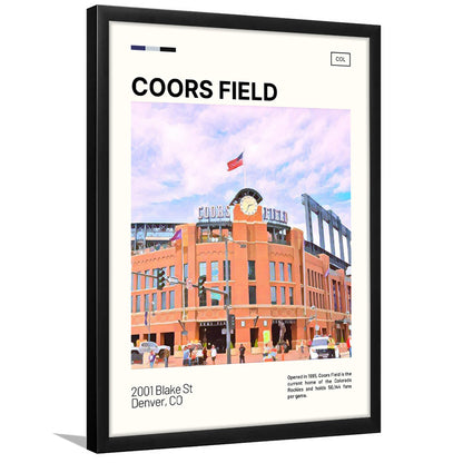 Coors Field Print, Colorado Rockies Stadium Art, Gifts for him, Sport Art, Framed Art Print Wall Decor
