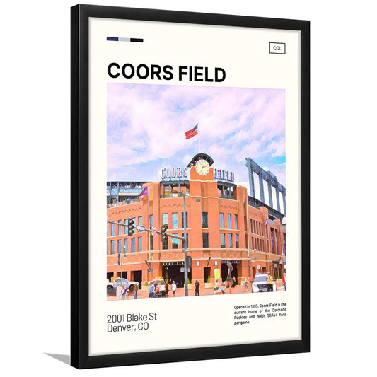 Coors Field Print, Colorado Rockies Stadium Art, Gifts for him, Sport Art, Framed Art Print Wall Decor