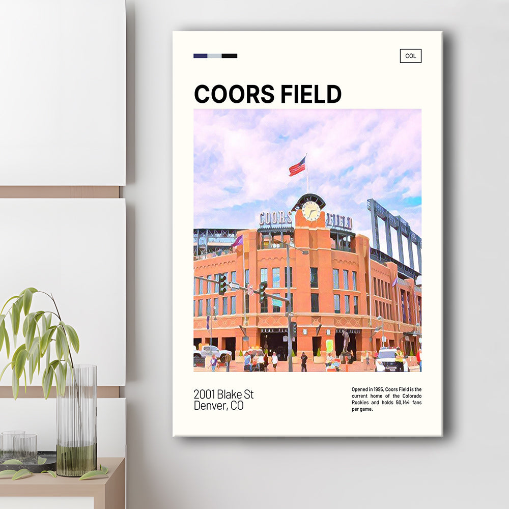 Coors Field Print, Colorado Rockies Stadium Canvas Art, Fan Gifts, Sport Art, Canvas Print Wall Art