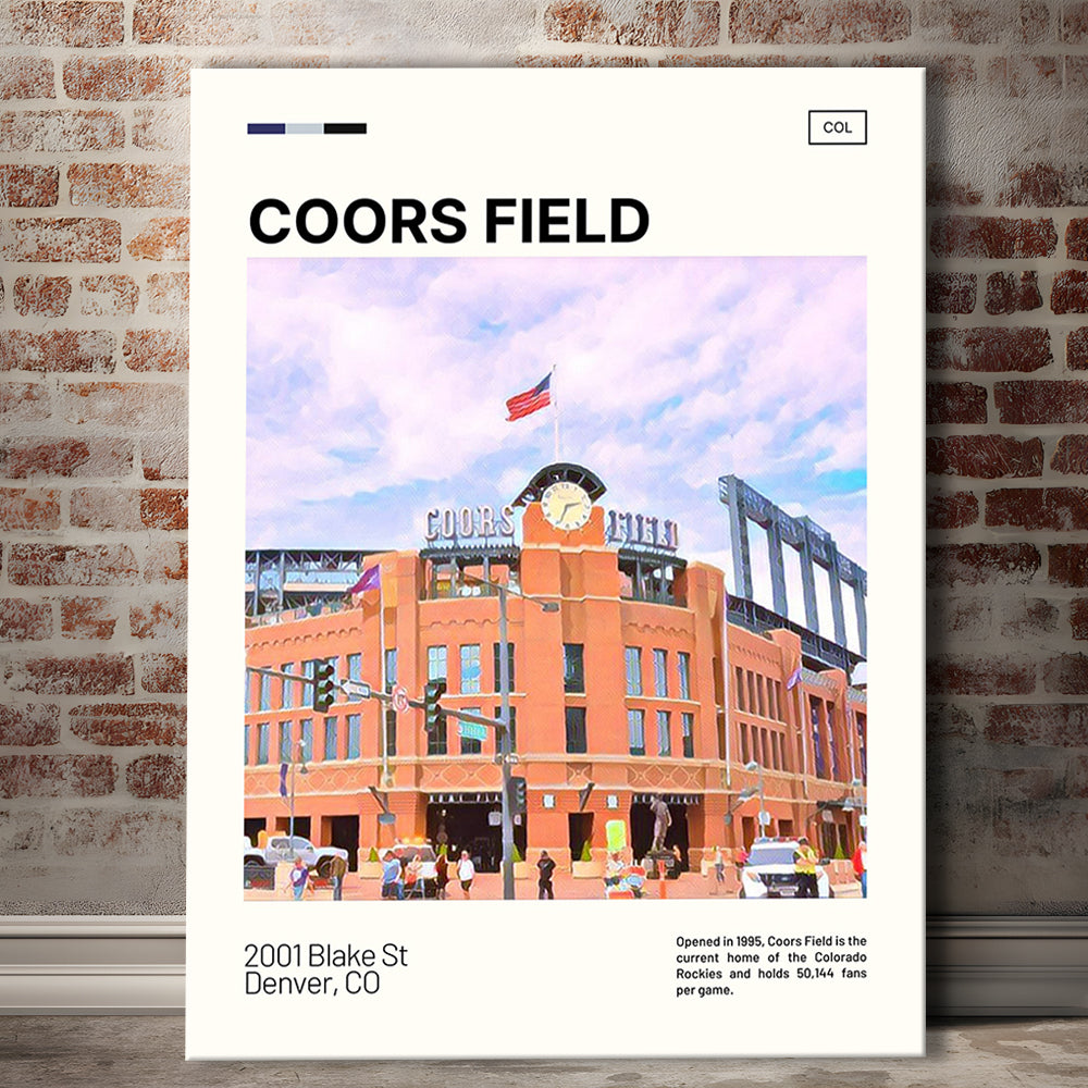 Coors Field Print, Colorado Rockies Stadium Canvas Art, Fan Gifts, Sport Art, Canvas Print Wall Art
