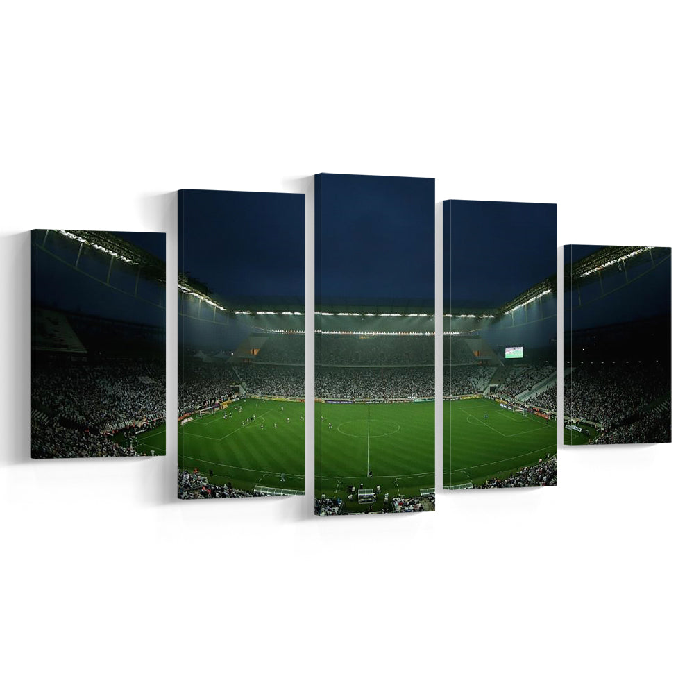 Corinthians Arena, Stadium Canvas, Sport Art, Fan Gifts, 5 Panel, Large Canvas, Canvas Print Wall Art