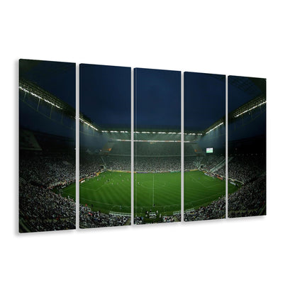 Corinthians Arena, Stadium Canvas, Sport Art, Fan Gifts, 5 Panel B, Extra Large Canvas, Canvas Print Wall Art