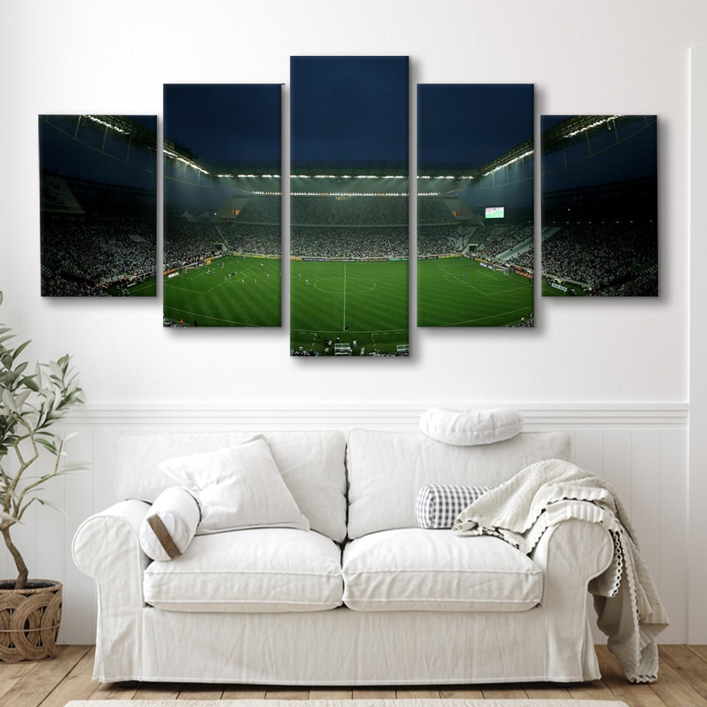 Corinthians Arena, Stadium Canvas, Sport Art, Fan Gifts, 5 Panel, Large Canvas, Canvas Print Wall Art