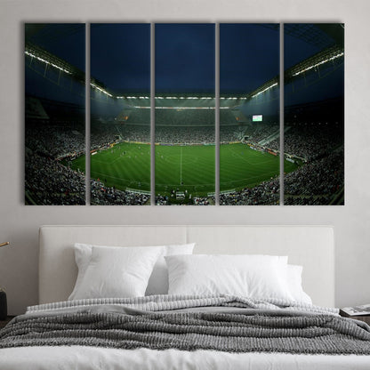 Corinthians Arena, Stadium Canvas, Sport Art, Fan Gifts, 5 Panel B, Extra Large Canvas, Canvas Print Wall Art