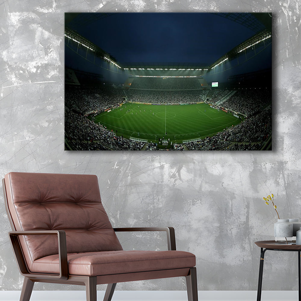 Corinthians Arena, Stadium Canvas, Sport Art, Fan Gifts, Man Cave Decor, Art Print, Canvas Print Wall Art