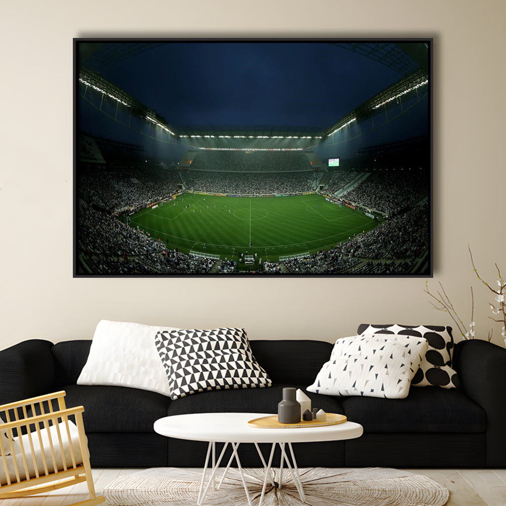 Corinthians Arena, Stadium Canvas, Sport Art, Fan Gifts, Framed Canvas Print Wall Art, Floating Frame