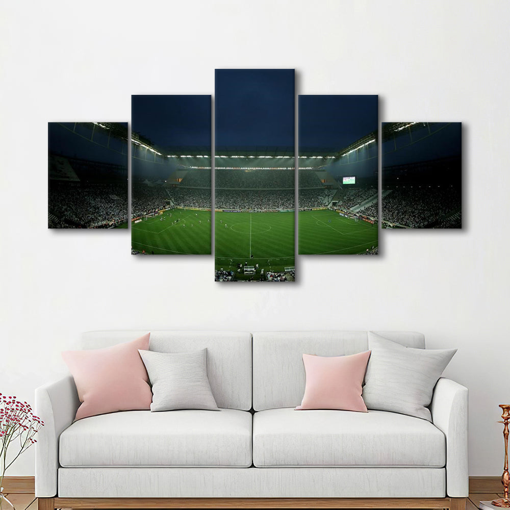 Corinthians Arena, Stadium Canvas, Sport Art, Fan Gifts, 5 Panel, Large Canvas, Canvas Print Wall Art