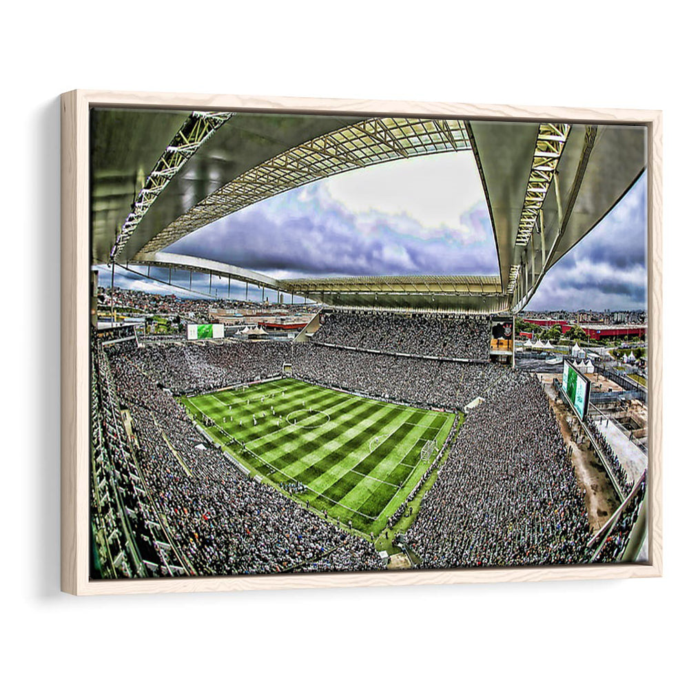 Corinthians Arena, Stadium Canvas, Sport Art, Framed Canvas Print Wall Art, Floating Frame