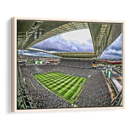 Corinthians Arena, Stadium Canvas, Sport Art, Framed Canvas Print Wall Art, Floating Frame