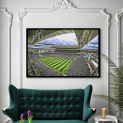 Corinthians Arena, Stadium Canvas, Sport Art, Gift for him, Framed Art Print Wall Decor, Picture Framed