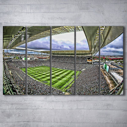 Corinthians Arena, Stadium Canvas, Sport Art, 5 Panel B, Extra Large Canvas, Canvas Print Wall Art