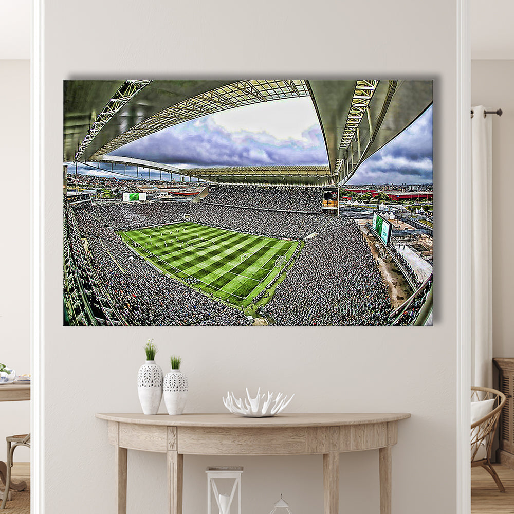 Corinthians Arena, Stadium Canvas, Sport Art, Gift for him, Man Cave Decor, Art Print, Canvas Print Wall Art