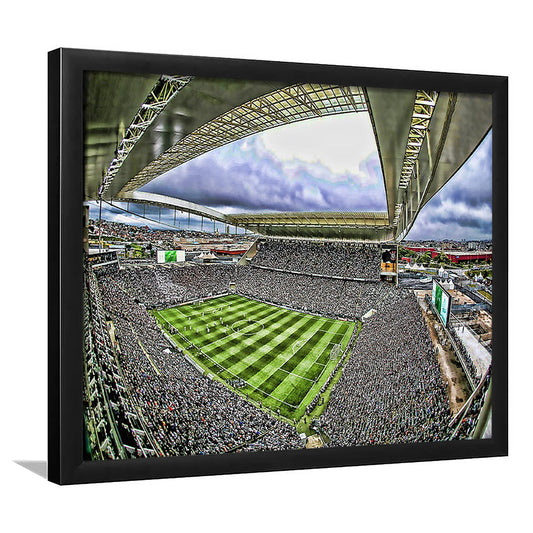 Corinthians Arena, Stadium Canvas, Sport Art, Gift for him, Framed Art Print Wall Decor, Picture Framed