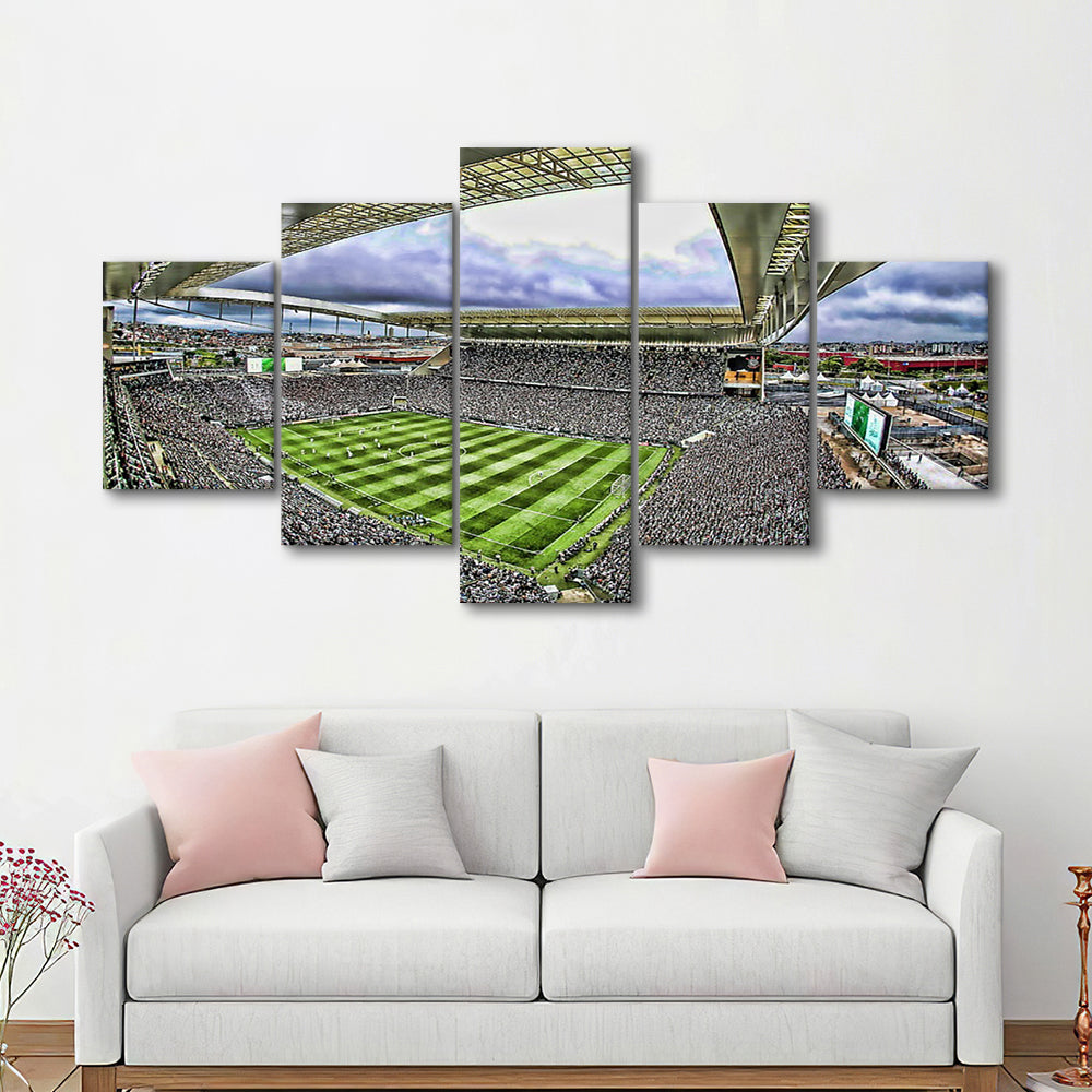 Corinthians Arena, Stadium Canvas, Sport Art, Gift for him, 5 Panel, Large Canvas, Canvas Print Wall Art