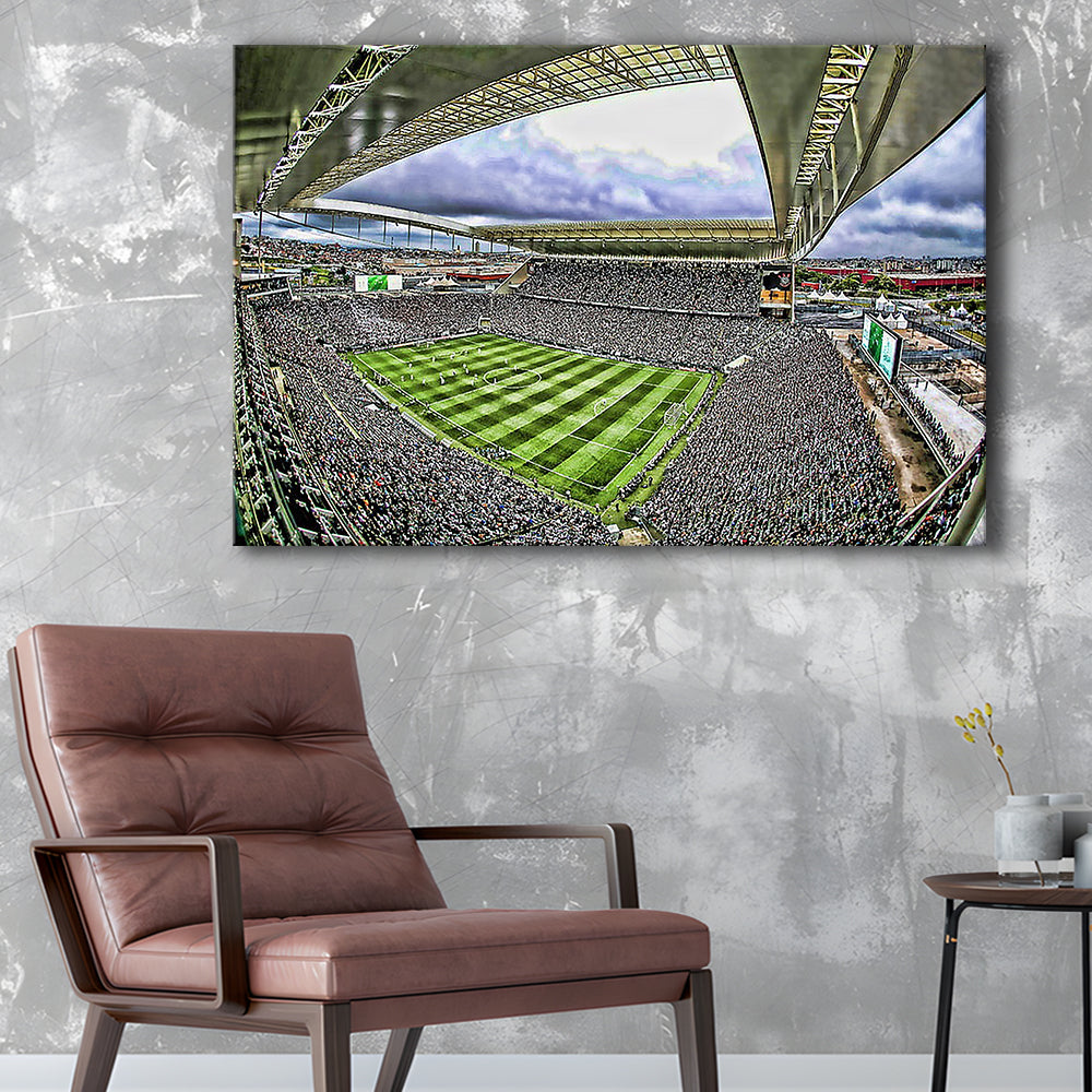 Corinthians Arena, Stadium Canvas, Sport Art, Gift for him, Man Cave Decor, Art Print, Canvas Print Wall Art