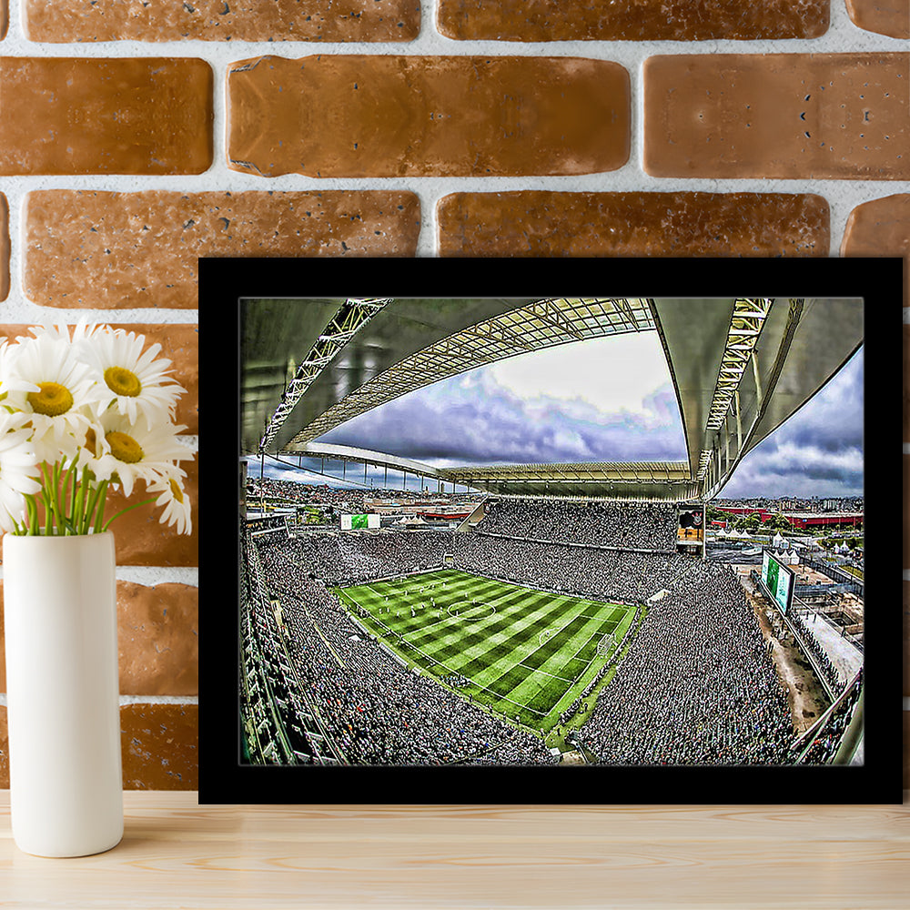 Corinthians Arena, Stadium Canvas, Sport Art, Gift for him, Framed Art Print Wall Decor, Picture Framed