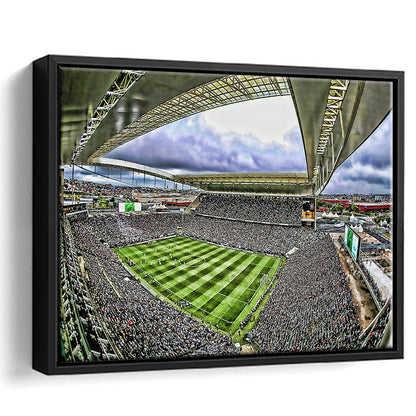 Corinthians Arena, Stadium Canvas, Sport Art, Framed Canvas Print Wall Art, Floating Frame