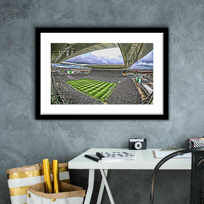Corinthians Arena, Stadium Canvas, Sport Art, Gift for him, White Border Framed Art Print Wall Decor