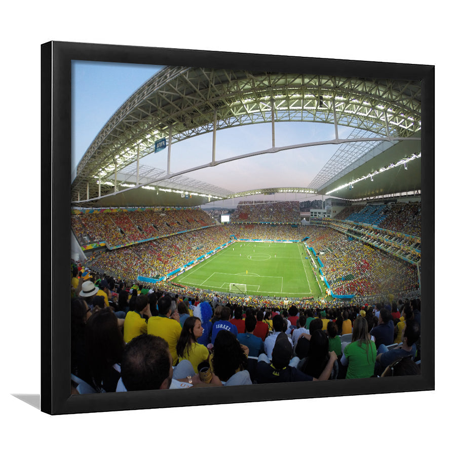 Corinthians Stadium, Stadium Canvas, Sport Art, Gift for him, Framed Art Print Wall Decor, Picture Framed