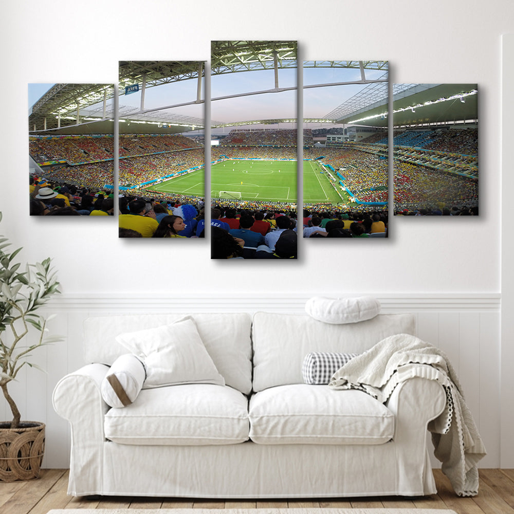 Corinthians Stadium, Stadium Canvas, Sport Art, Gift for him, 5 Panel, Large Canvas, Canvas Print Wall Art